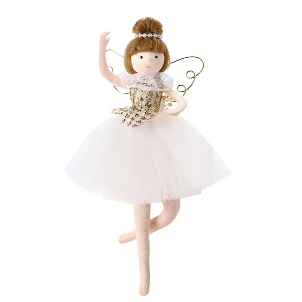 Christmas Ornament Ballet Girl Dancing with Wing And Tulle Skirt Xmas Tree Hanging Decorations for Holiday Party Decor