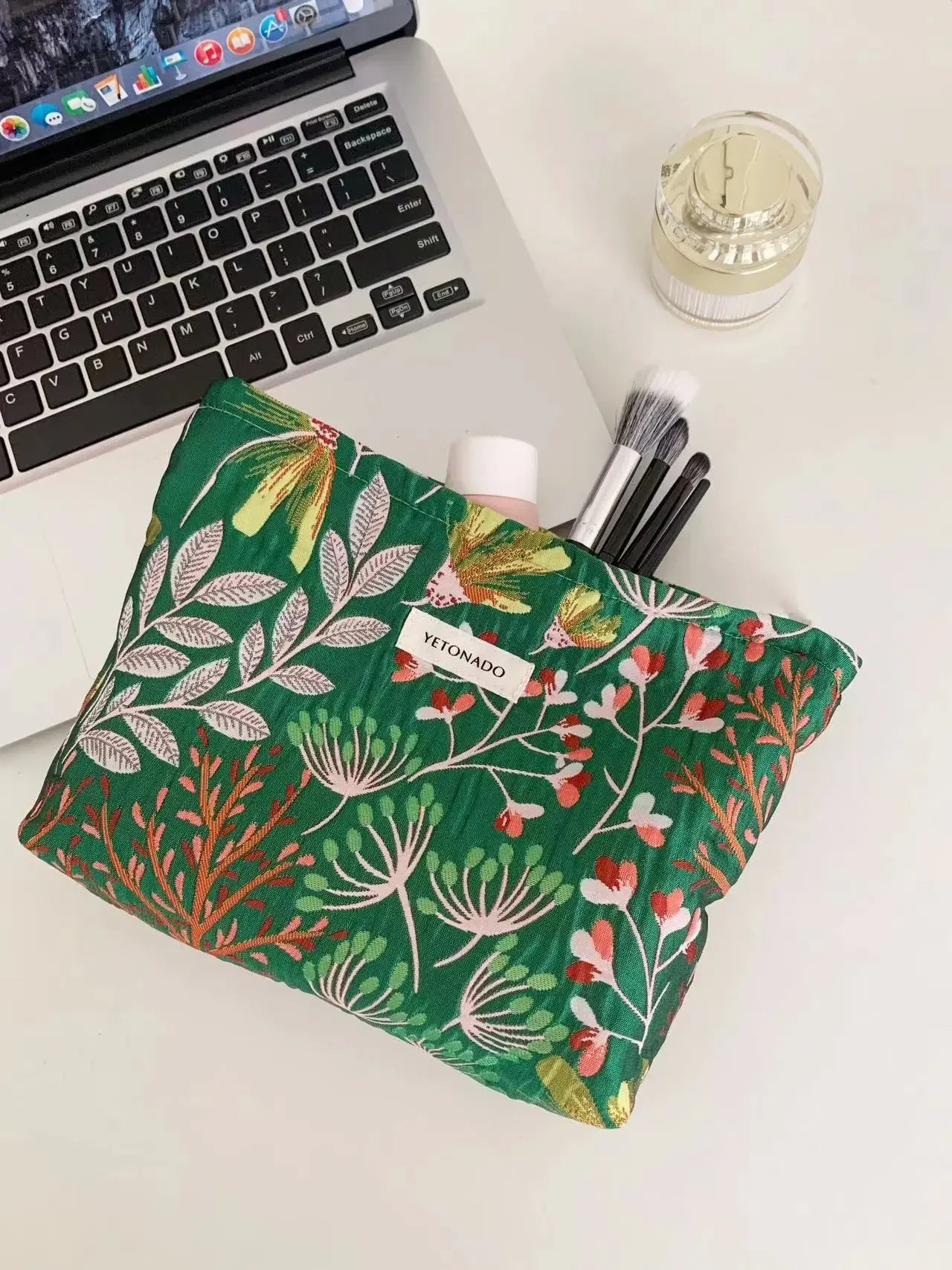 Makeup Bag Women Cosmetic Bag Flower Toiletry Pouch Case Organizer Make Up Bag Travel Wash Girls Travel Storage pouch