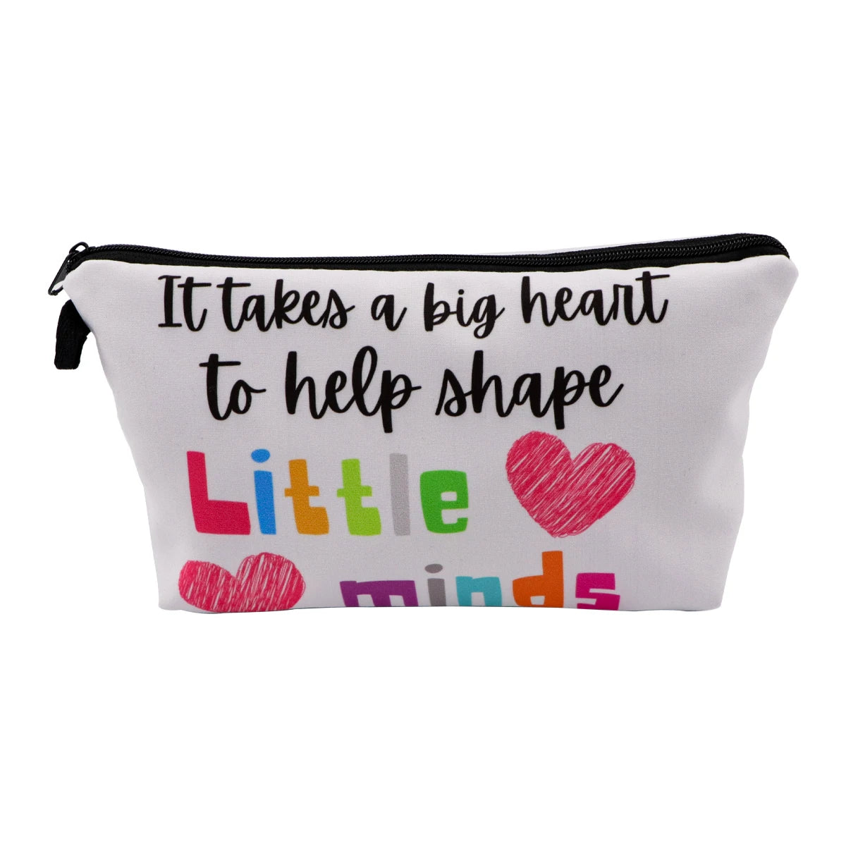 Simple Quotes Cosmetic Bags Portable for Women Cartoon Phrase Travel Storage Bag Lipstick Cosmetics Small Bags Organizer Case