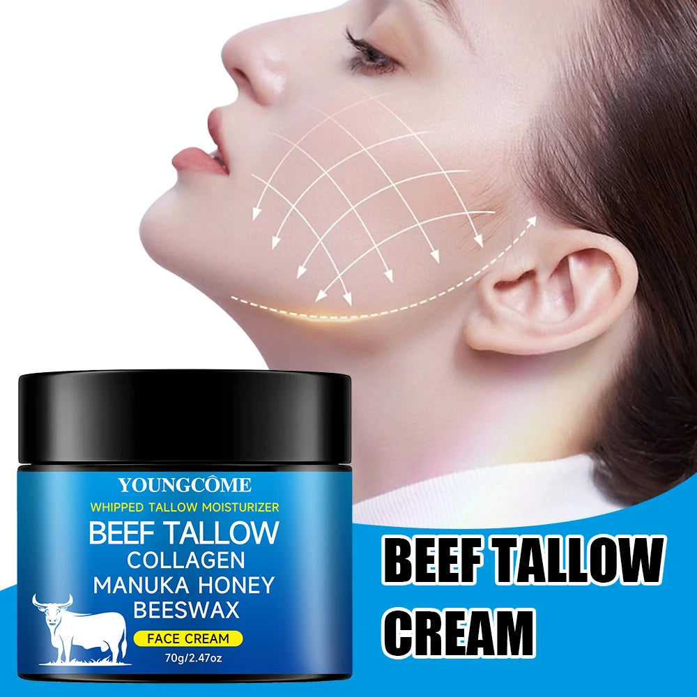 Tallow face cream raw Honayolive oil Anti Aging Face Cream  Wrinkle Remover Collagenr Smooth Wrinkle Moisturizing Firming