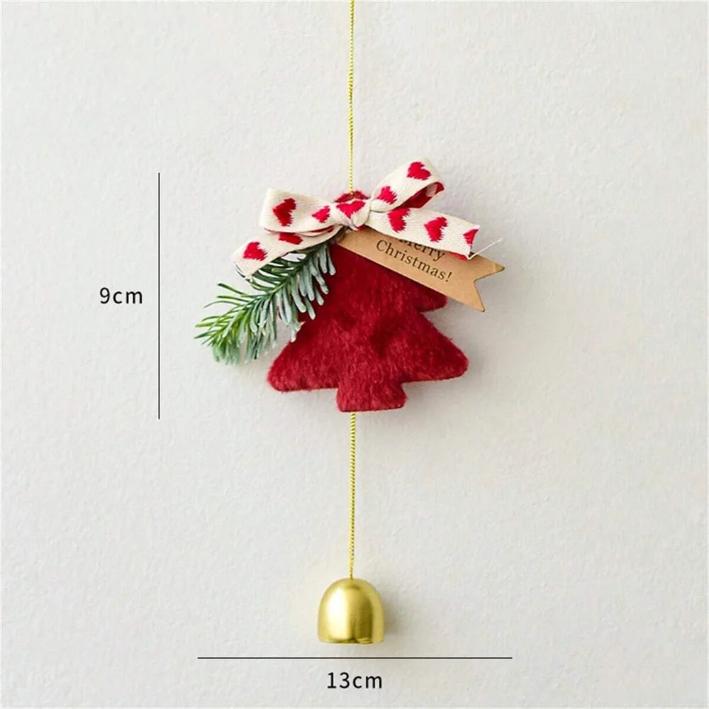 Christmas Tree Bell Pendant Ornament, Festive Home Decor Gift, New Year Holiday Decoration Accessories for Christmas Celebration