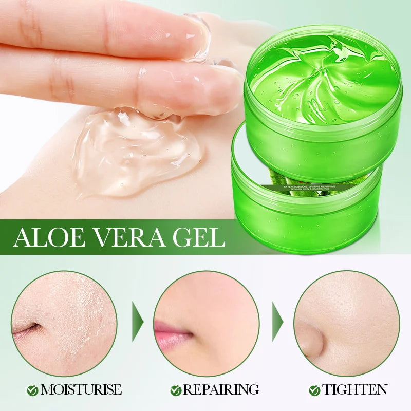Aloe Vera Extract Gel For Face & Body, 99% Aloe Gel Essence Soothing Moisturizing Skin After Sun Care, For Scalp &Hair Hydration