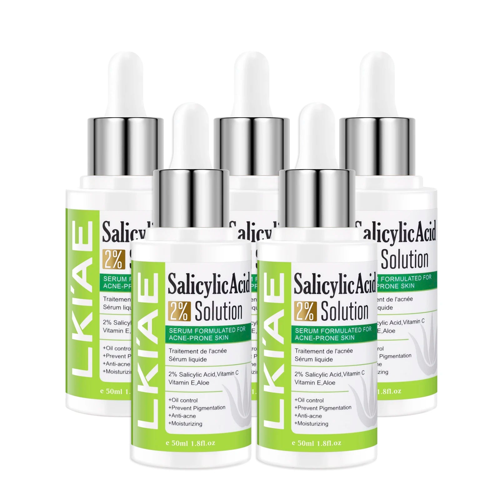 Aloe Vera Brightening Face Serum, Idea Facial Essence to Reduce Acne, with Vitamin C, Vitamin E, Moisturizing, Clean Skin, 50ml