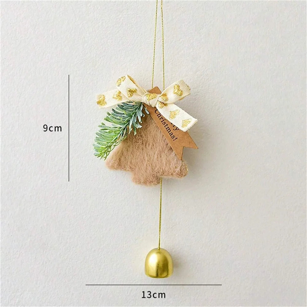 Christmas Tree Bell Pendant Ornament, Festive Home Decor Gift, New Year Holiday Decoration Accessories for Christmas Celebration