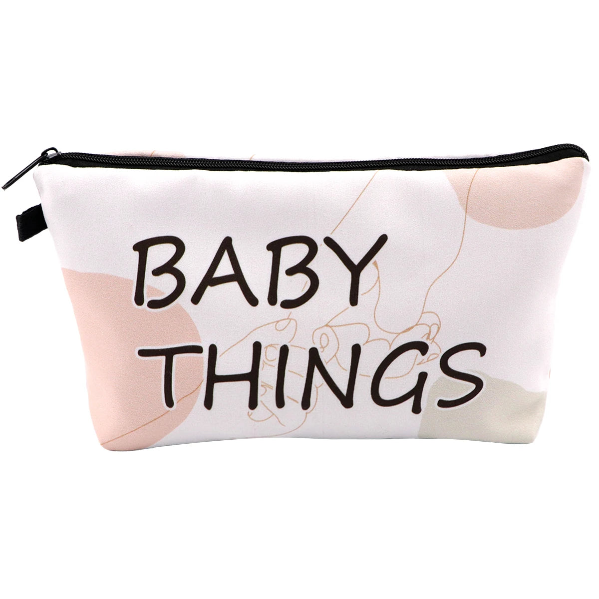 Simple Quotes Cosmetic Bags Portable for Women Cartoon Phrase Travel Storage Bag Lipstick Cosmetics Small Bags Organizer Case