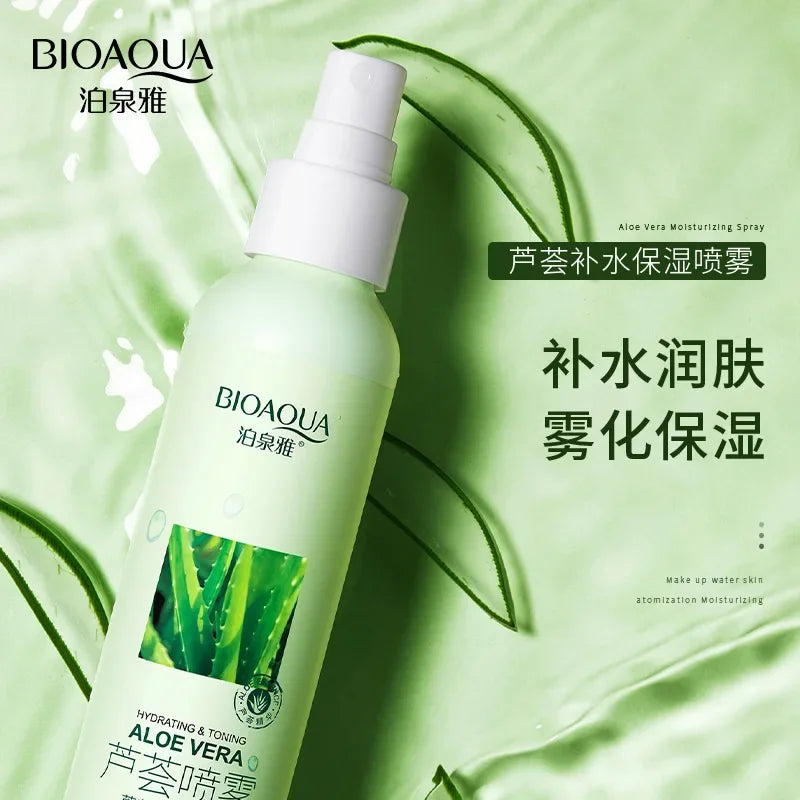 Aloe Vera Face Moisturizing Spray Improve Dryness  Makeup Base Liquid Sooth Skin Refreshing Non Greasy Face Care Water 150ml