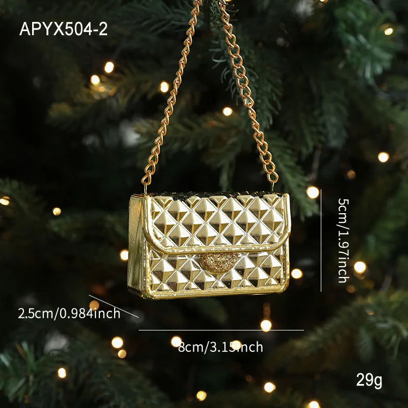 Christmas Tree Hanging Ornament Candy Cane Donut Golden Pendants 2026 Navidad New Year Home Party Decoration Festival Supplies