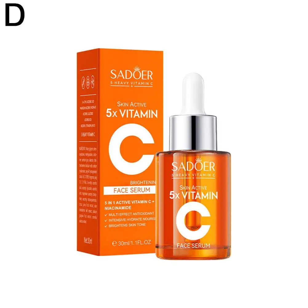 5xVitamin C brightning Facial Serum,lotion,eye Cream,Facial Cleanser Whitening Moisturizing Repair Dull Serum Face Skin Care