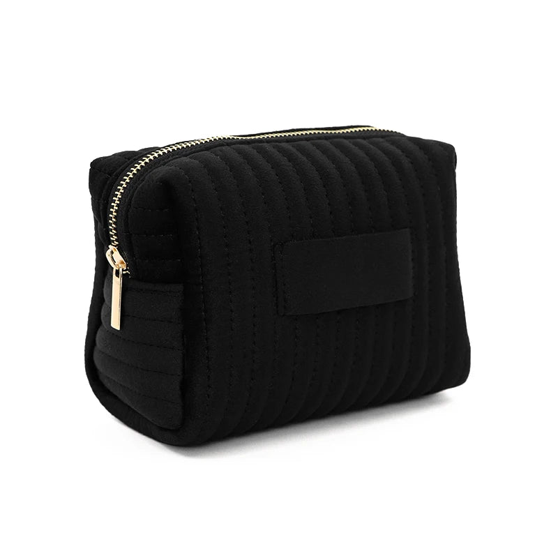 Makeup Bag Travel Cosmetic Bag, Puffy Padded Make Up Bags for Women Makeup Organizer Case, Wide-open Pouch Purse Travel Essenti