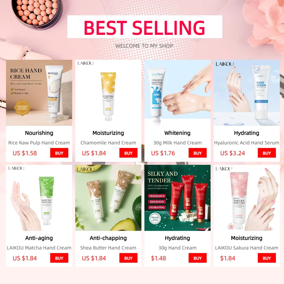 Aloe Vera Hand Cream Lotions Serum Repair Nourishing Hand Skin Care Anti Dryness Chapping Anti Aging Whitening Hand Cream 30g