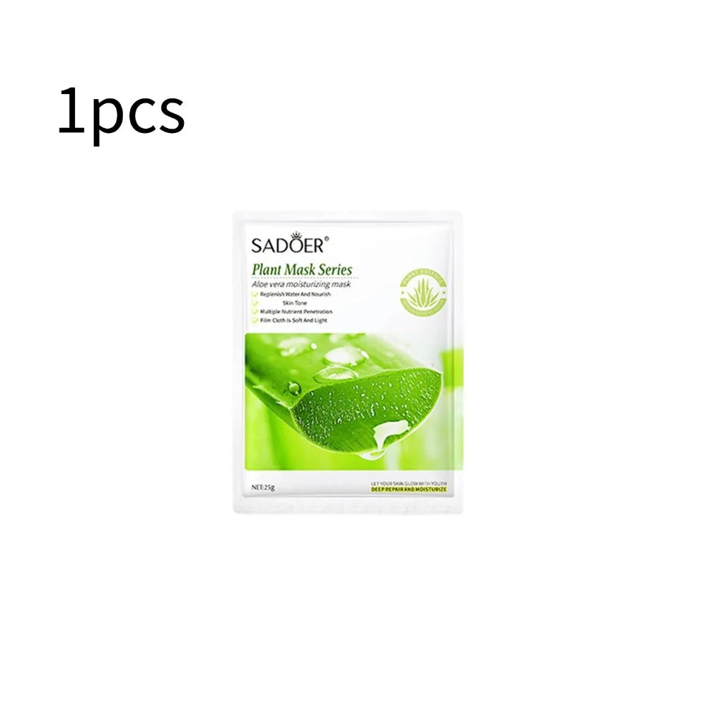 Aloe vera Facial mask Plant-based facial mask hydrating moisturizing smooth Fade fine lines face masks sheets skin care product