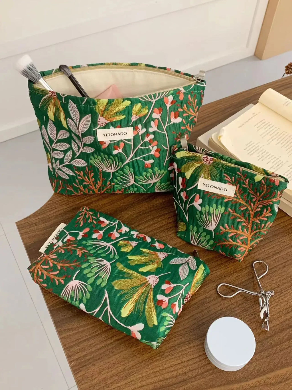 Makeup Bag Women Cosmetic Bag Flower Toiletry Pouch Case Organizer Make Up Bag Travel Wash Girls Travel Storage pouch