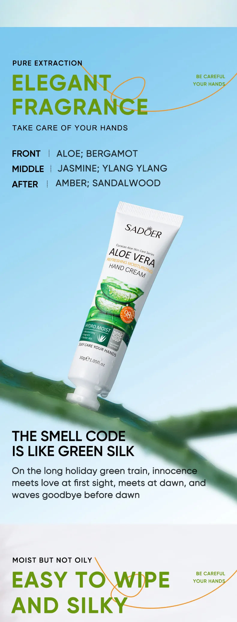 Aloe Vera Hand Cream Lotions Serum Repair Nourishing Hand Skin Care Anti Dryness Chapping Anti Aging Whitening Hand Cream 30g