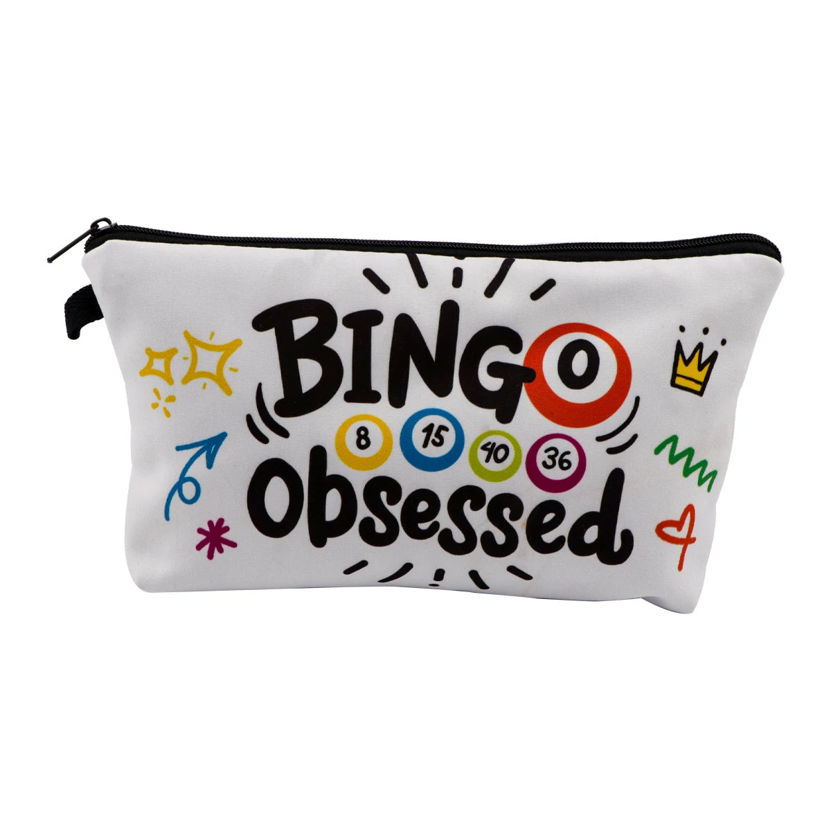 Simple Quotes Cosmetic Bags Portable for Women Cartoon Phrase Travel Storage Bag Lipstick Cosmetics Small Bags Organizer Case