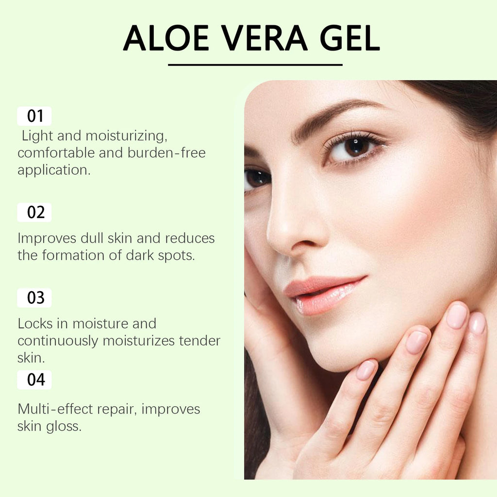 Aloe Vera Moisturizing Gel Remove Acne Relieve Sunburn Sooth Redness Brighten Facial Hydrating Rejuvenating Sun After Repair Gel