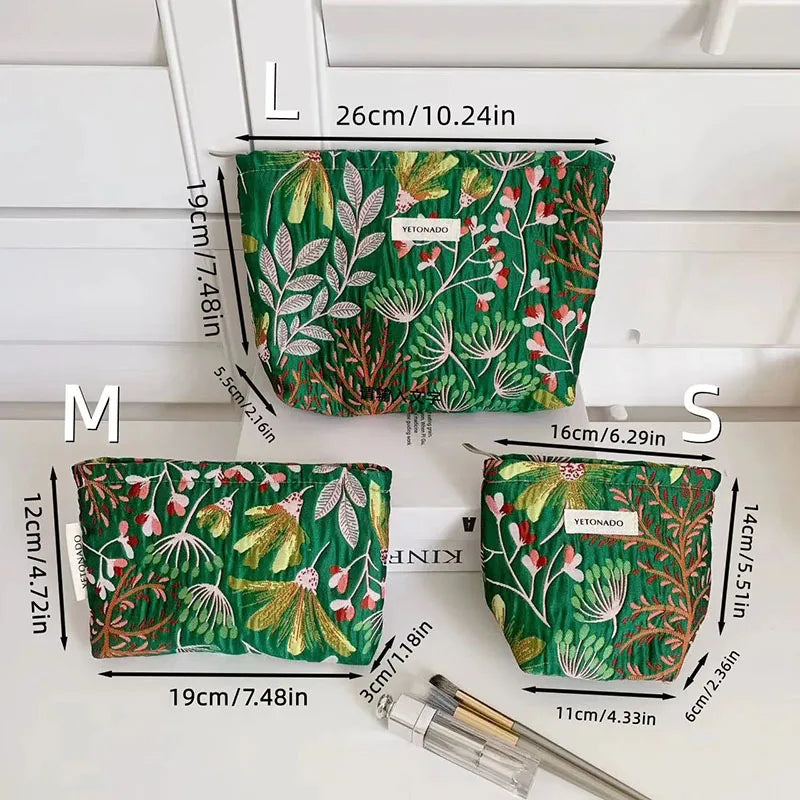 Makeup Bag Women Cosmetic Bag Flower Toiletry Pouch Case Organizer Make Up Bag Travel Wash Girls Travel Storage pouch