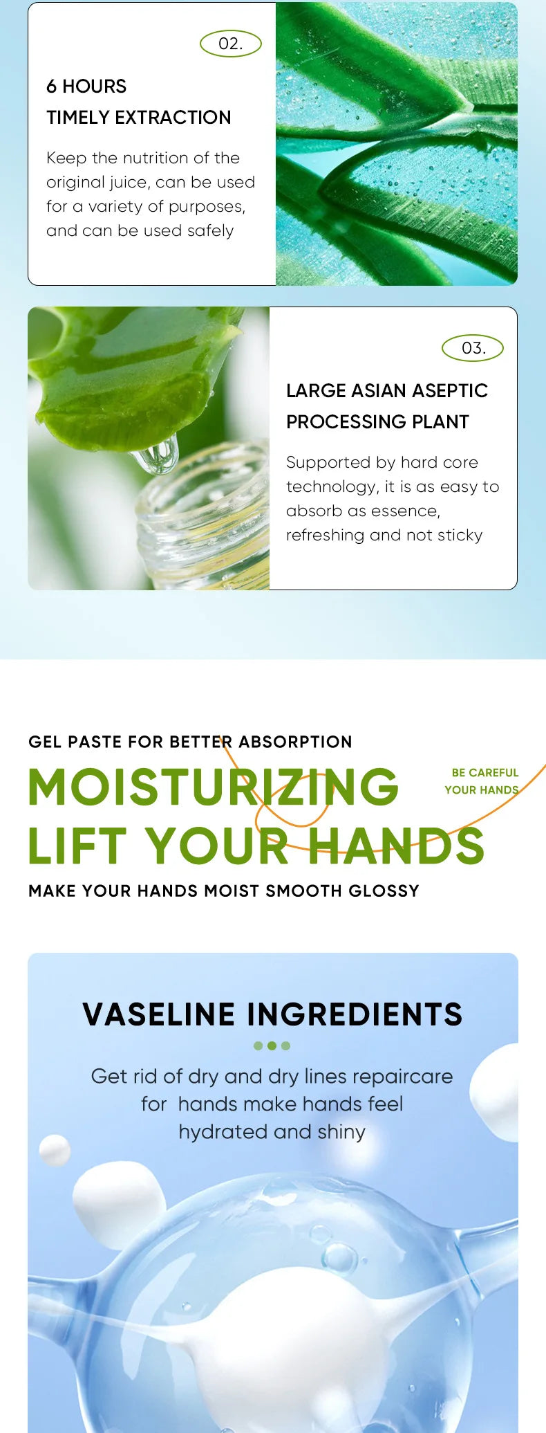 Aloe Vera Hand Cream Lotions Serum Repair Nourishing Hand Skin Care Anti Dryness Chapping Anti Aging Whitening Hand Cream 30g