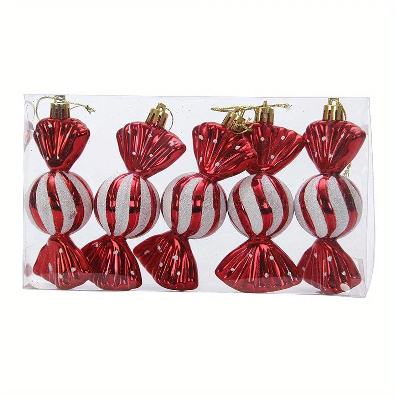 5-Pack Christmas Candy Tree Ornaments Christmas Tree Hanging Decorations Christmas Decorations