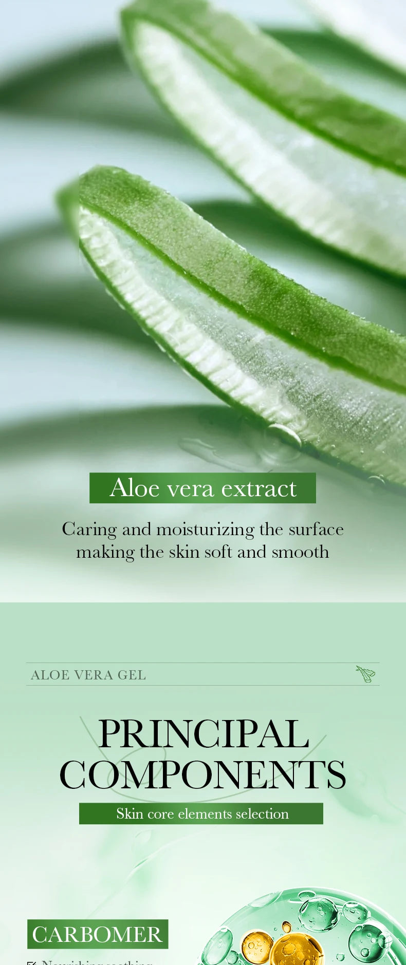 Aloe Vera Extract Gel For Face & Body, 99% Aloe Gel Essence Soothing Moisturizing Skin After Sun Care, For Scalp &Hair Hydration