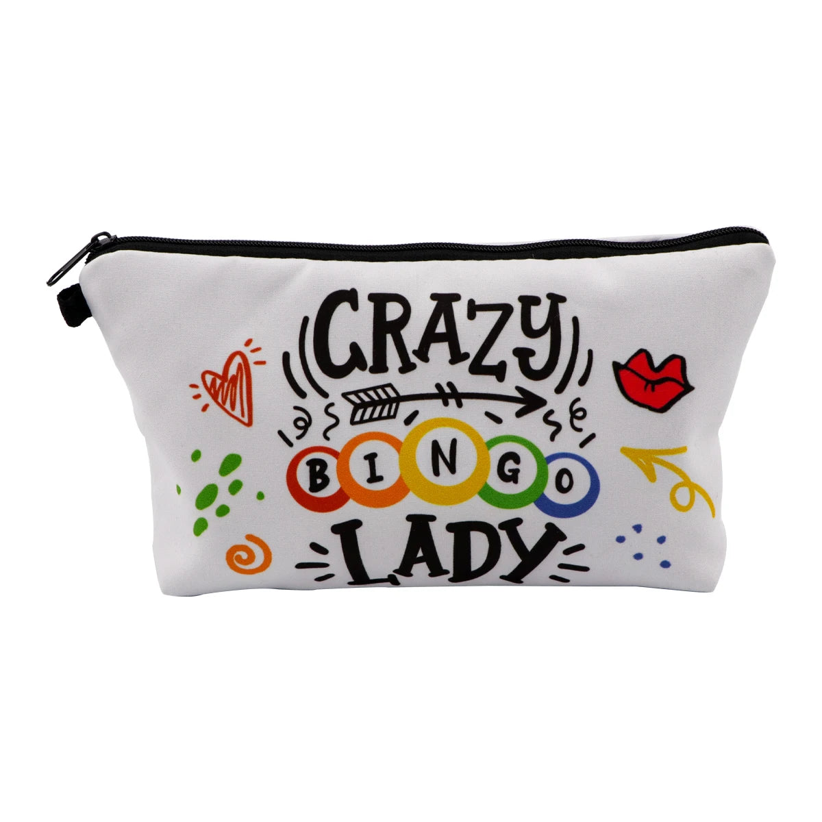 Simple Quotes Cosmetic Bags Portable for Women Cartoon Phrase Travel Storage Bag Lipstick Cosmetics Small Bags Organizer Case