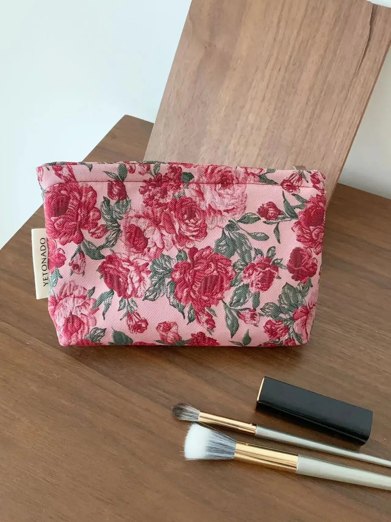 Makeup Bag Women Cosmetic Bag Flower Toiletry Pouch Case Organizer Make Up Bag Travel Wash Girls Travel Storage pouch