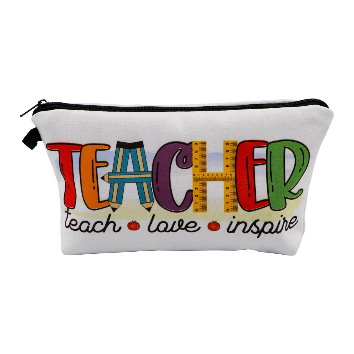 Simple Quotes Cosmetic Bags Portable for Women Cartoon Phrase Travel Storage Bag Lipstick Cosmetics Small Bags Organizer Case