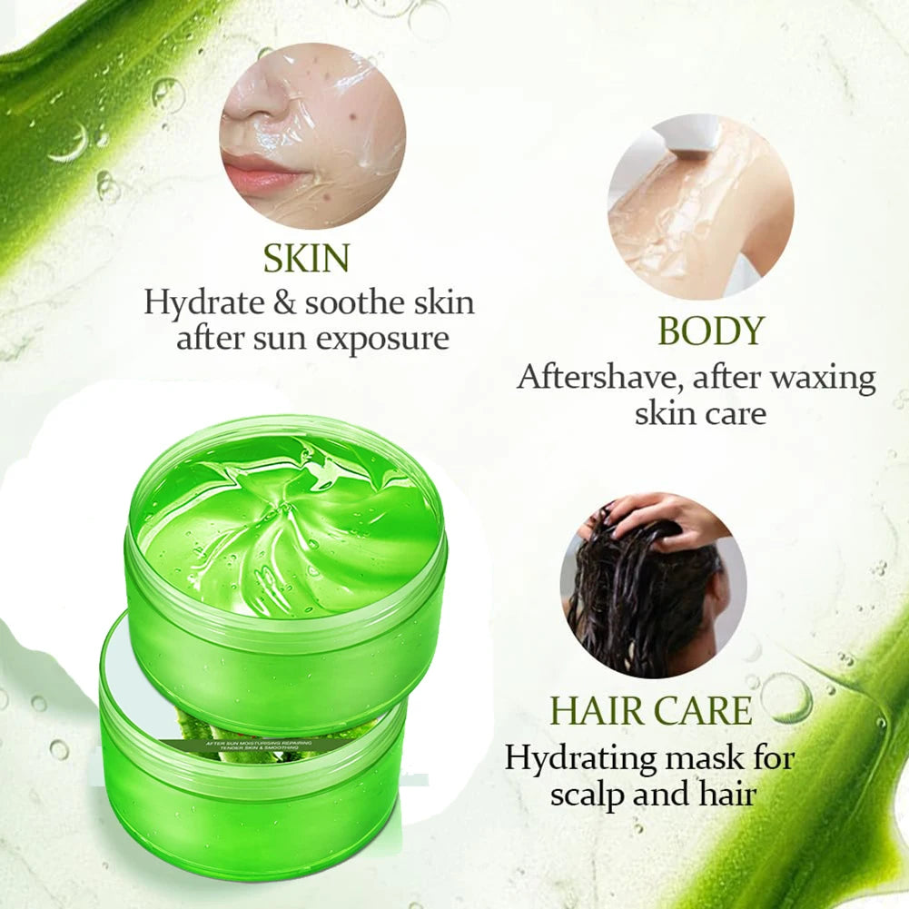 Aloe Vera Extract Gel For Face & Body, 99% Aloe Gel Essence Soothing Moisturizing Skin After Sun Care, For Scalp &Hair Hydration