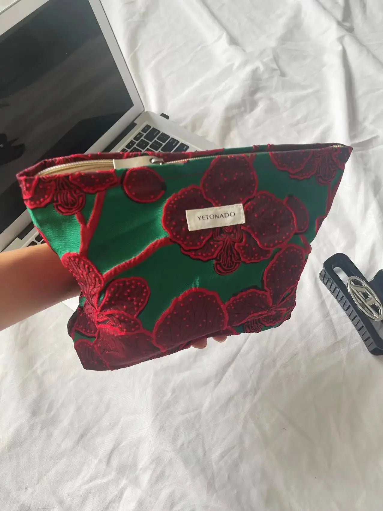 Makeup Bag Women Cosmetic Bag Flower Toiletry Pouch Case Organizer Make Up Bag Travel Wash Girls Travel Storage pouch