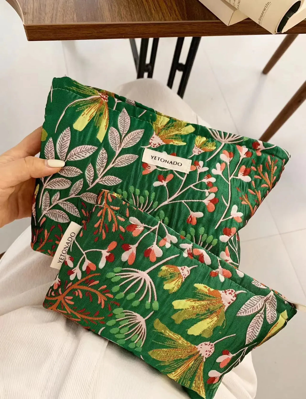 Makeup Bag Women Cosmetic Bag Flower Toiletry Pouch Case Organizer Make Up Bag Travel Wash Girls Travel Storage pouch