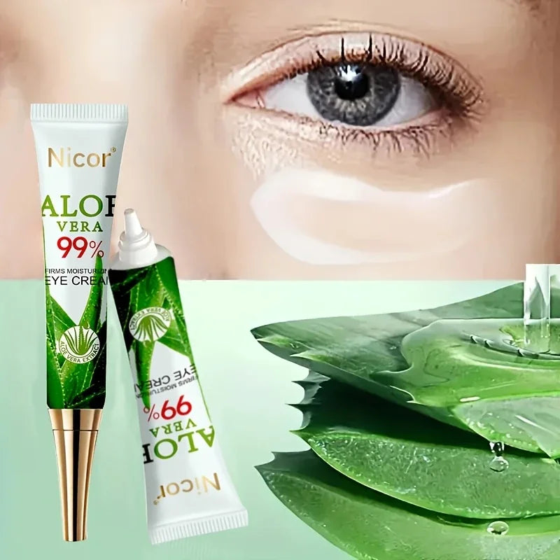 Aloe Vera Eye Cream - Long lasting Moisturizing, Firming Eye Skin, Suitable for All Skin Types, Natural Ingredients, Eye Care,