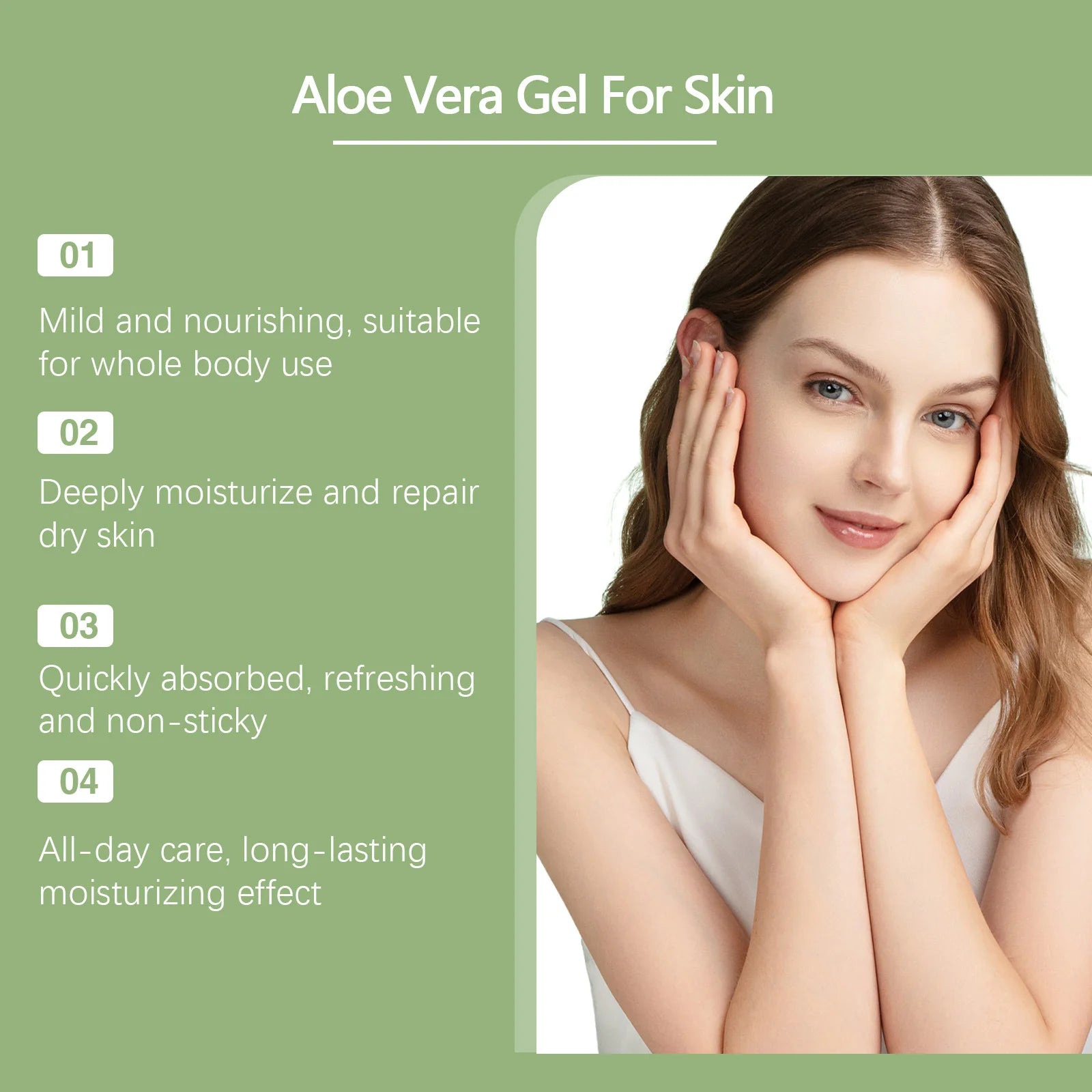Aloe Vera Gel Pore Shrinking Oil Control Ance Remover Moisturizing Brighten Anti-Aging Facial Essence Beauty Skin Care Products
