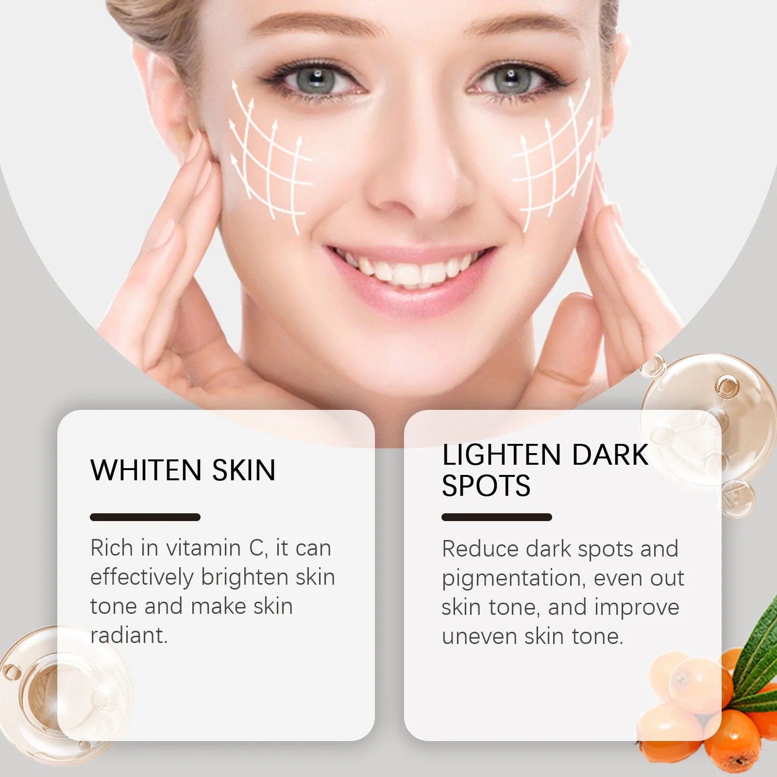 Vitamin C Facial Cream Brightening Lightening Improve Dullness Anti-Wrinkle Firming Moisturizing Hydrating Nicotinamide Skincare