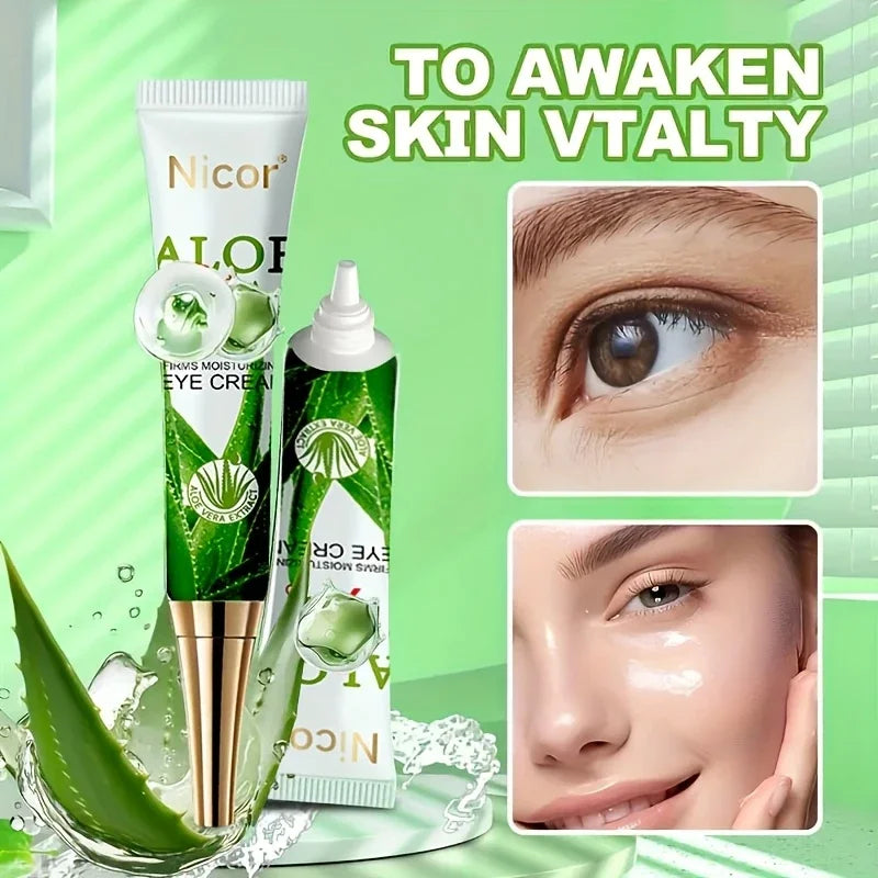 Aloe Vera Eye Cream - Long lasting Moisturizing, Firming Eye Skin, Suitable for All Skin Types, Natural Ingredients, Eye Care,