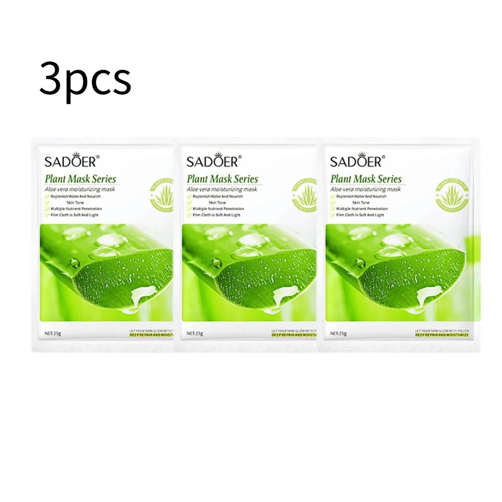 Aloe vera Facial mask Plant-based facial mask hydrating moisturizing smooth Fade fine lines face masks sheets skin care product
