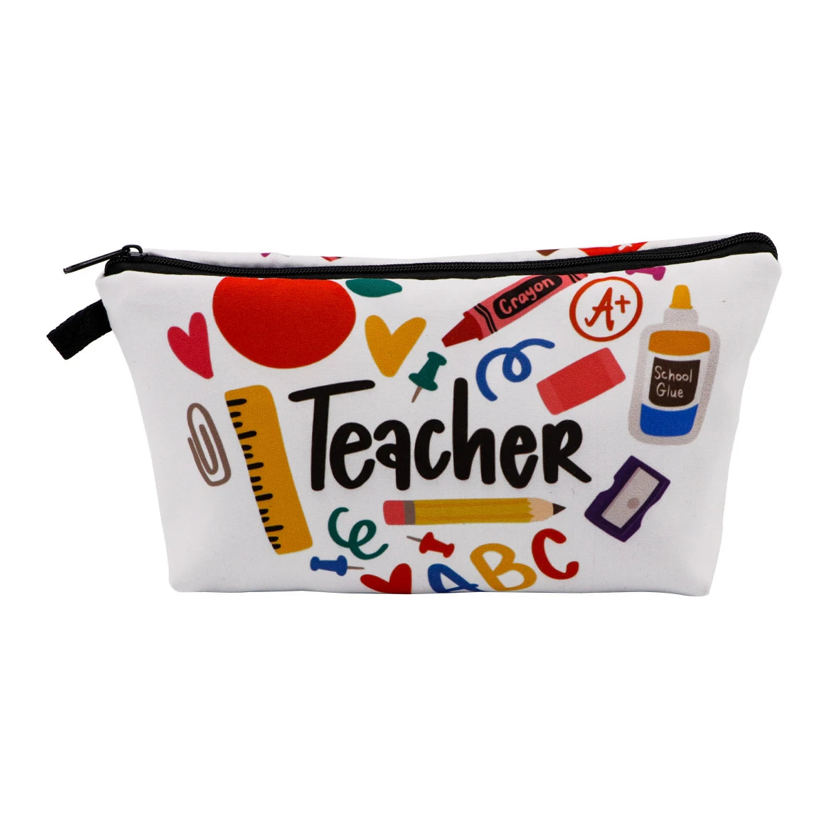 Simple Quotes Cosmetic Bags Portable for Women Cartoon Phrase Travel Storage Bag Lipstick Cosmetics Small Bags Organizer Case