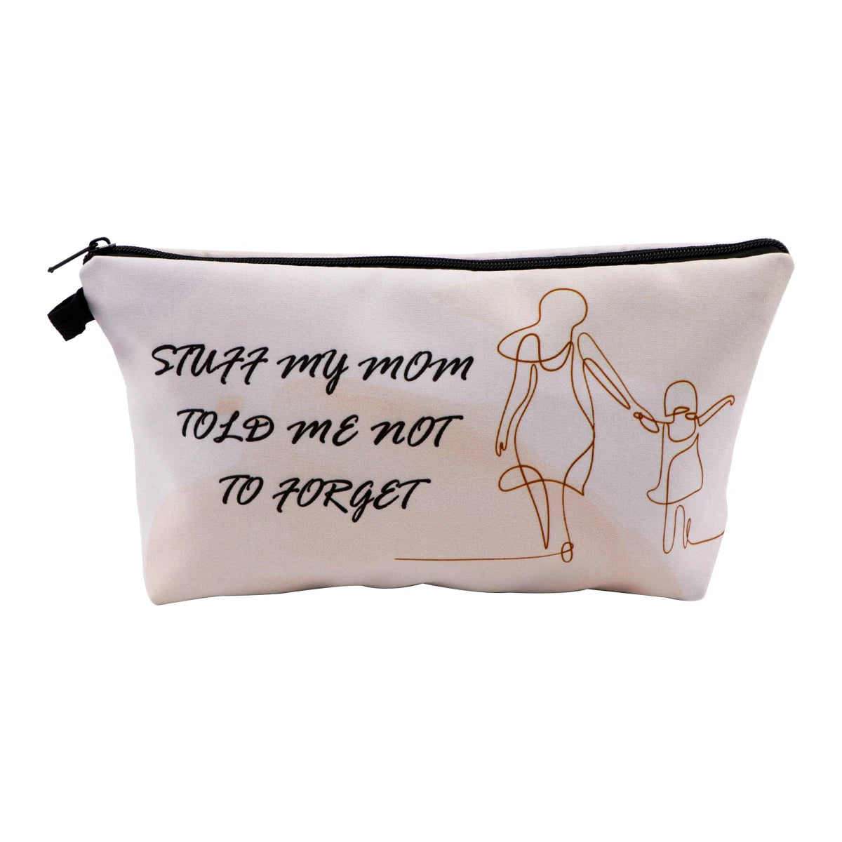 Simple Quotes Cosmetic Bags Portable for Women Cartoon Phrase Travel Storage Bag Lipstick Cosmetics Small Bags Organizer Case