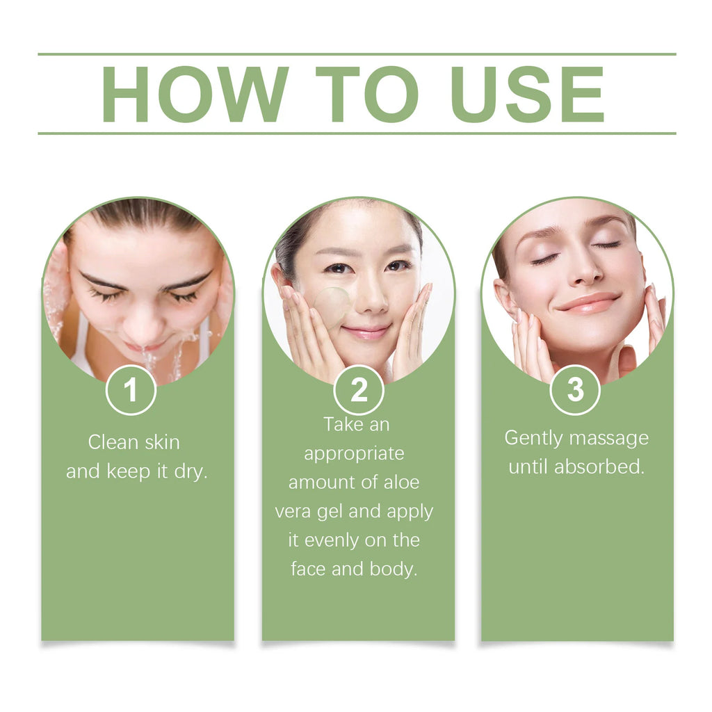 Aloe Vera Gel Pore Shrinking Oil Control Ance Remover Moisturizing Brighten Anti-Aging Facial Essence Beauty Skin Care Products