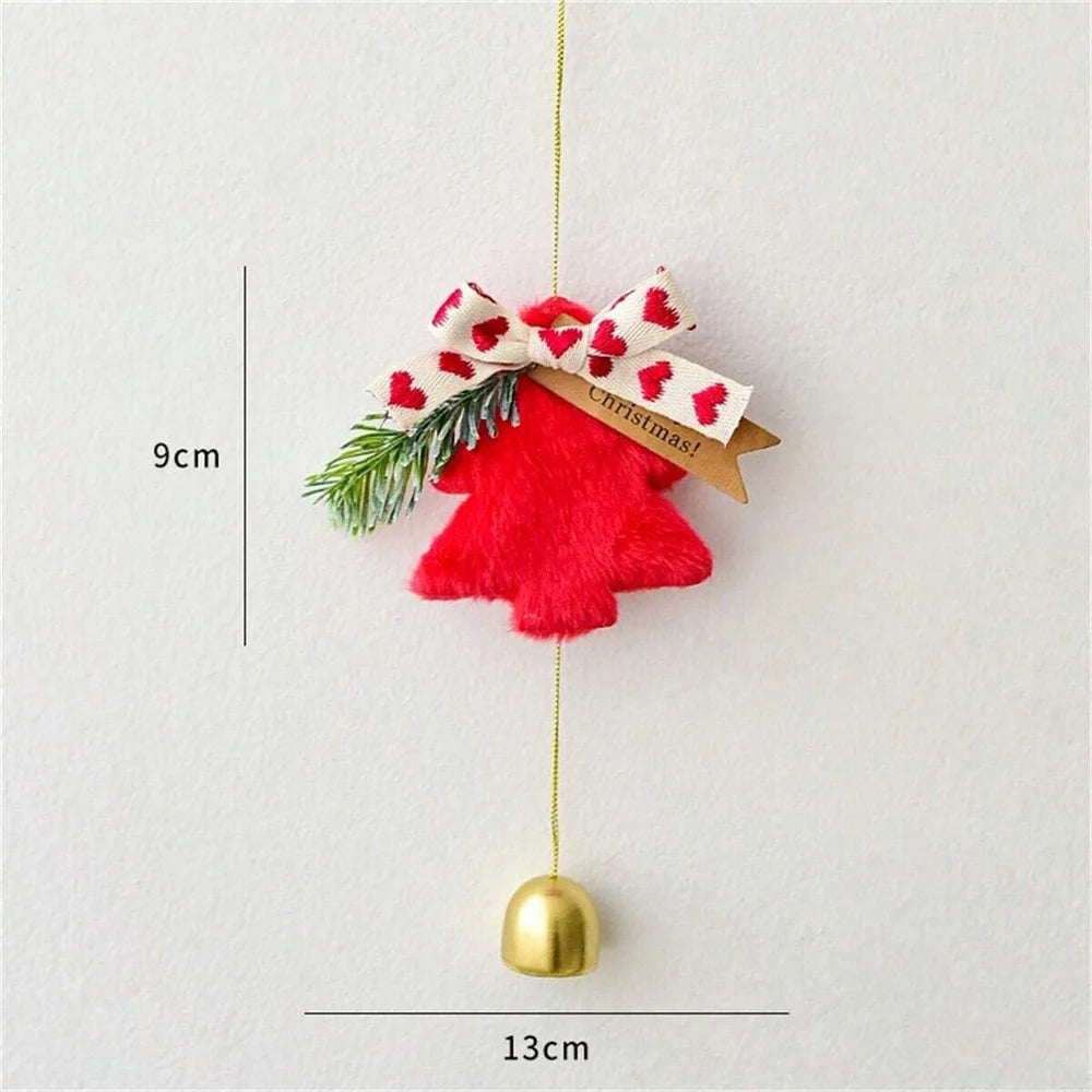 Christmas Tree Bell Pendant Ornament, Festive Home Decor Gift, New Year Holiday Decoration Accessories for Christmas Celebration