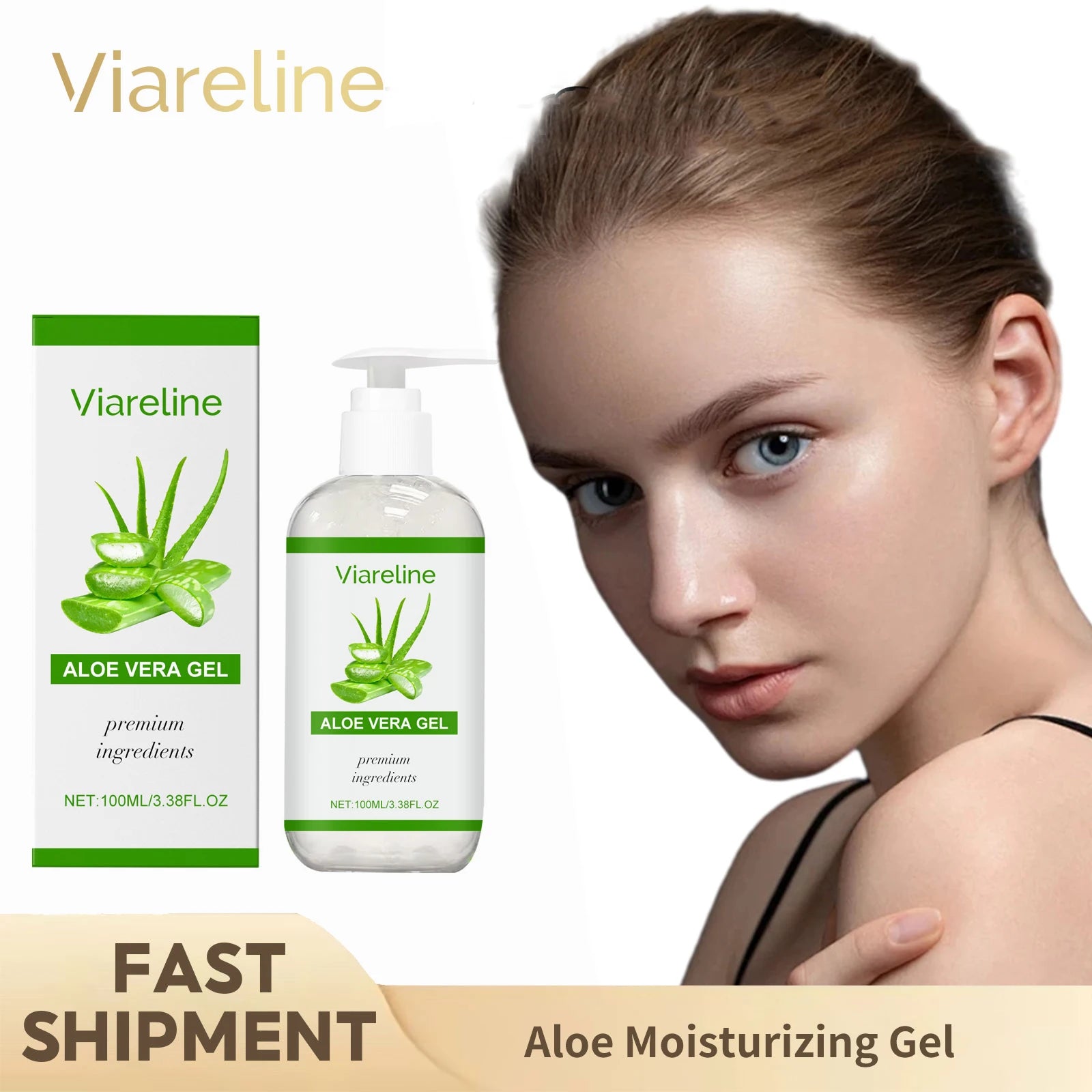 Aloe Vera Moisturizing Gel Remove Acne Relieve Sunburn Sooth Redness Brighten Facial Hydrating Rejuvenating Sun After Repair Gel