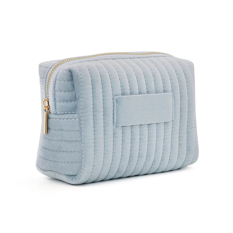 Makeup Bag Travel Cosmetic Bag, Puffy Padded Make Up Bags for Women Makeup Organizer Case, Wide-open Pouch Purse Travel Essenti