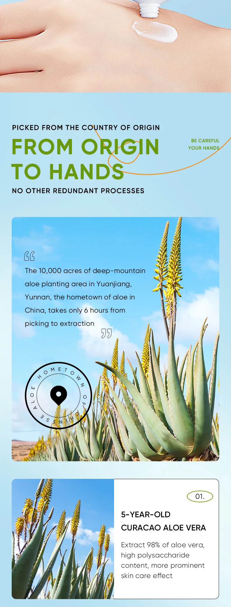 Aloe Vera Hand Cream Lotions Serum Repair Nourishing Hand Skin Care Anti Dryness Chapping Anti Aging Whitening Hand Cream 30g