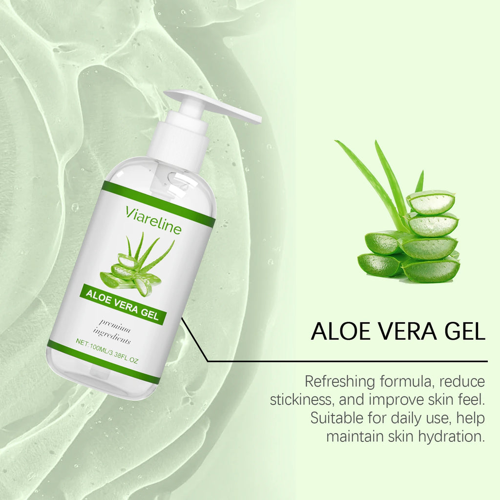Aloe Vera Moisturizing Gel Remove Acne Relieve Sunburn Sooth Redness Brighten Facial Hydrating Rejuvenating Sun After Repair Gel