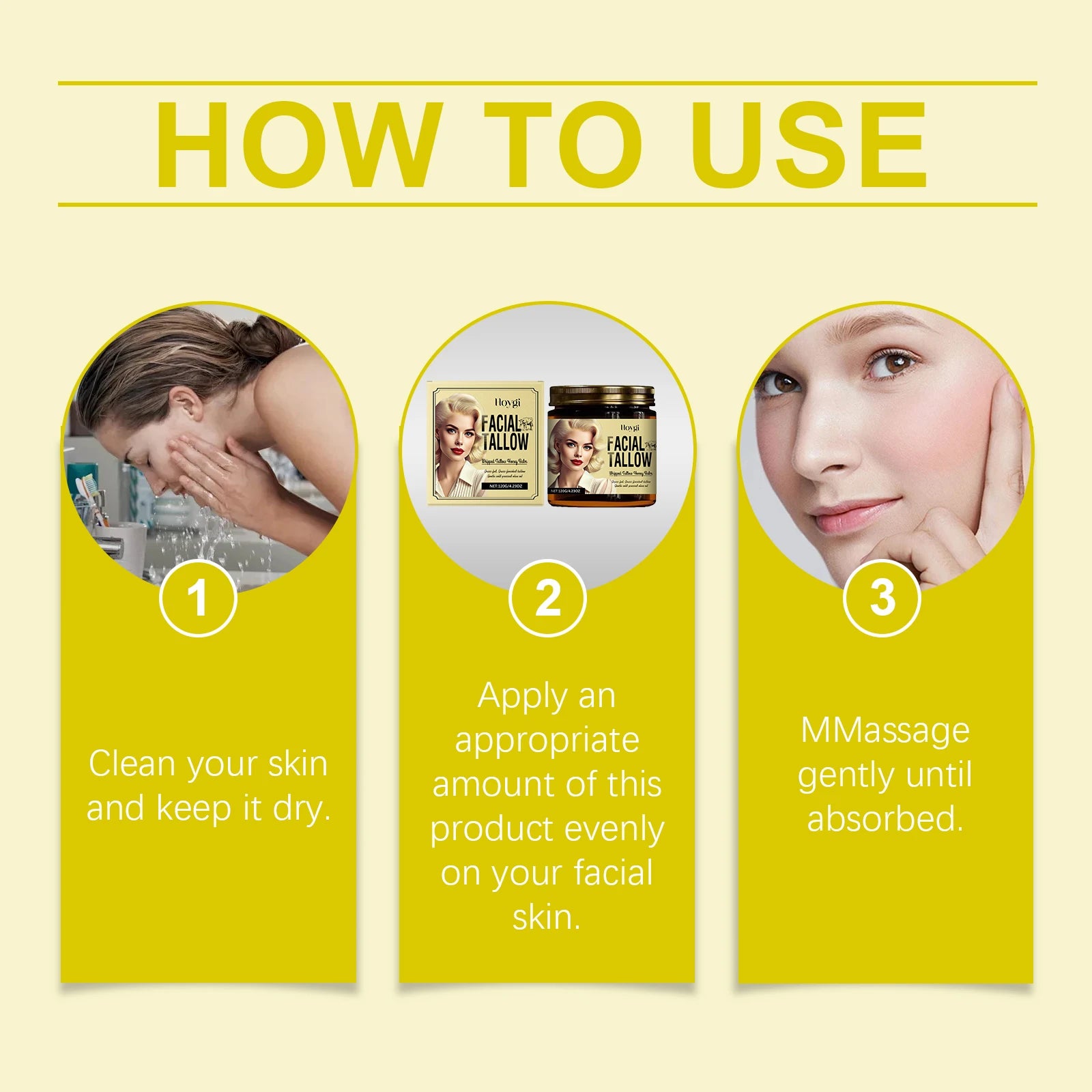 Tallow & Honey Nourishing Face Cream: Deeply Nourishes, Locks in Moisture, Relieves Dryness, and Provides Gentle Care for Skin