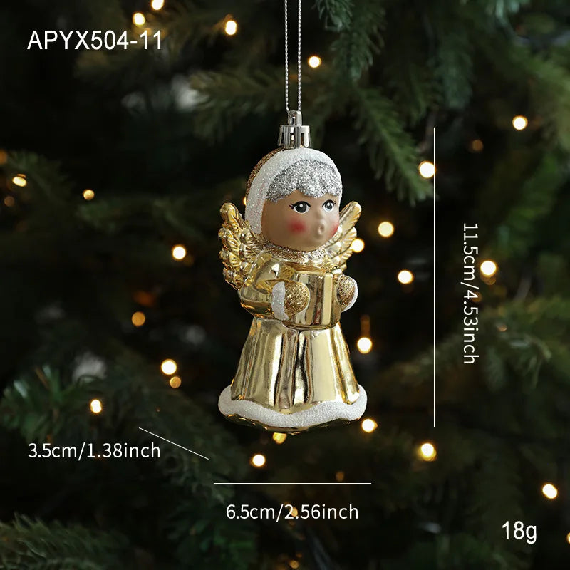 Christmas Tree Hanging Ornament Candy Cane Donut Golden Pendants 2026 Navidad New Year Home Party Decoration Festival Supplies