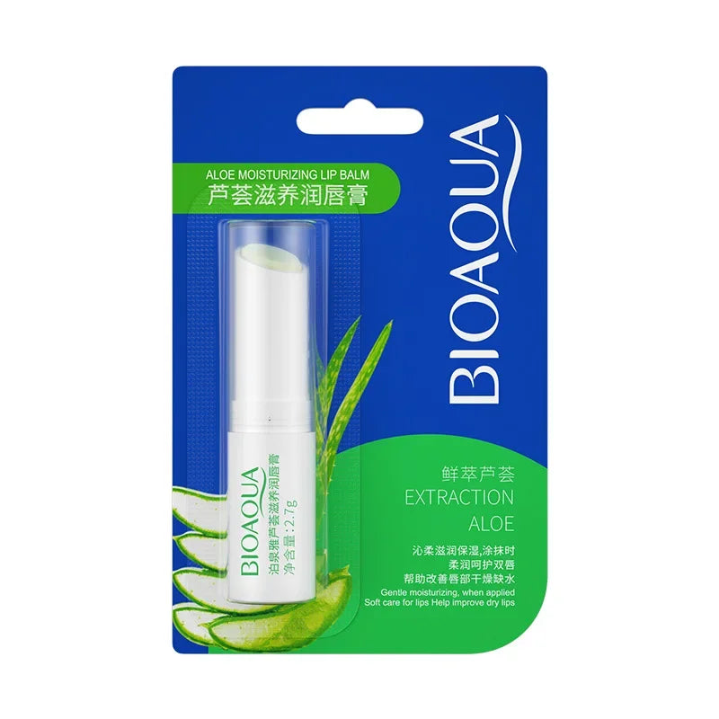 BIOAQUA Aloe Honey  Strawberry Moisturizing Natural Lip Balm Long Lasting Nourish Protect Improves Chapped Dryness Delicate